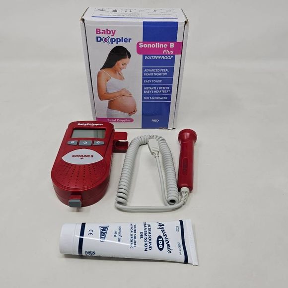 BABY DOPPLER SONOLINE B PLUS HEARTBEAT HEARTRATE MONITOR RED - GEL NOT INCLUDED - Picture 1 of 5